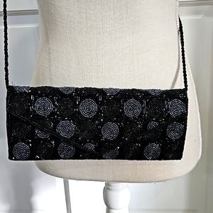 Black/Gray Beaded Evening Bag.